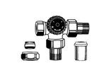 Heimeier Thermostat-Dreiwege-Ventilunterteil 4150-02.000 Rp 1/2xR 1/2, rechts, Schraubnippel 1/2", Rotguss vernickelt