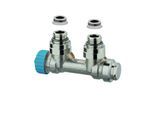 Heimeier Multilux Ventil-Einrohrsystem 3855-02.000 Rp 1/2, Eck, Rotguss vernickelt