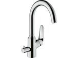 hansgrohe Focus M42 Küchenarmatur 220 1jet 71803000 chrom, schwenkbarer Auslauf 110°, mit Geräteabsperrventil