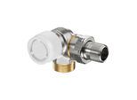 Oventrop Baureihe AV 9 Thermostatventil 1183446 G 3/4 AGxR 1/2, Winkel/Eck, links, Messing vernickelt