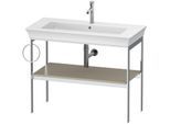 Duravit White Tulip Waschtisch-Konsole WT4544L6060 98,4 x 45 cm, Taupe Seidenmatt, bodenstehend, Metall, 1 Handtuchhalter links