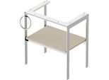Duravit White Tulip Waschtisch-Konsole WT4543L6060 68,4 x 45 cm, Taupe Seidenmatt, bodenstehend, Metall, 1 Handtuchhalter links