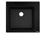 hansgrohe Einbauspüle 43312170 560 x 510 mm, 1 Hauptbecken, Hahnloch vordefiniert, graphitschwarz