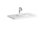 Vitra Liquid Waschtisch-Konsolenplatte 7310B403-1826 100x55x6cm, 1 Beckenausschnitt mittig, weiß hochglanz VC, 1 Hahnloch mittig Becken hinten
