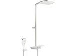 Hansa Hansaemotion Brause-Thermostat 5865017282 AP, Batteriebetrieb, 3-strahlig, Sicherheitsglas, chrom/weiss