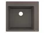 hansgrohe Einbauspüle 43312290 560 x 510 mm, 1 Hauptbecken, Hahnloch vordefiniert, steingrau