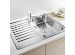 Blanco CLASSIC Pro 45 S-IF Spüle 523661 86 x 51 cm, Edelstahl Seidenglanz, reversibel, Ablauffernbedienung mit Drehbetätigung