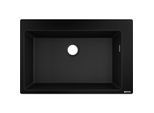 hansgrohe Einbauspüle 43313170 770 x 510 mm, 1 Hauptbecken, Hahnloch vordefiniert, graphitschwarz