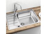Blanco Lemis xl 6 s-if Spüle 525110 78 x 50 cm, Edelstahl Bürstfinish, reversibel, Ablauffernbedienung mit Drehbetätigung
