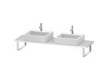 Duravit DuraStyle Konsole DS105C01818 für Aufsatzbecken, 2 Ausschnitte, Stärke 3 cm, weiß matt