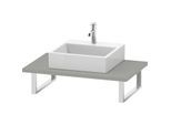 Duravit DuraStyle Konsole DS106C00707 für Aufsatzbecken, 1 Ausschnitt, Stärke 3 cm, Betongrau matt