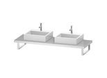 Duravit DuraStyle Konsole DS103C02222 für Aufsatzbecken, 2 Ausschnitte, Stärke 4.5 cm, weiß hochglanz