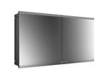 Emco Asis Evo Unterputz-Lichtspiegelschrank 939713316 1200 x 700 mm, 2-türig, schwarz, mit lightsystem, ohne Spiegelheizung
