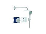 Grohe Grohtherm Unterputz-Duschsystem 34734000 chrom, mit Unterputz-Thermostat, Brausearm 42,2cm