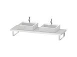 Duravit DuraStyle Konsole DS103C01818 für Aufsatzbecken, 2 Ausschnitte, Stärke 4.5 cm, weiß matt