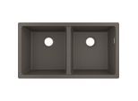 hansgrohe Unterbauspüle 43434290 820 x 450 mm, 2 Hauptbecken, steingrau