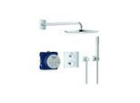 Grohe Grohtherm Unterputz-Duschsystem 34730000 chrom, mit Unterputz-Thermostat, Brausearm 42,2cm