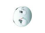 Grohe Grohtherm Fertigmontageset 24077000 chrom, UP-Wannen-Thermostat mit 2-Wege-Umstellung