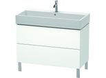 Duravit L-Cube Waschtisch-Unterschrank LC677801818 98,4x 45,9 cm, weiß matt, 2 Auszüge, stehend