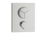 Herzbach Living PUSH square Fertigmontageset 11.803055.2.01 Unterputz-Thermostat, 3 Verbraucher, chrom
