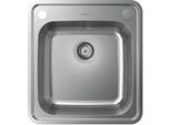 hansgrohe Einbauspüle 43335800 470 x 510 mm, Abtropffläche, automatische Ablaufgarnitur, Edelstahl