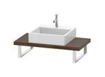 Duravit DuraStyle Konsole DS100C02121 für Aufsatzbecken, 1 Ausschnitt, Stärke 4.5 cm, Nussbaum dunkel