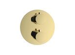 Herzbach Living round Fertigmontageset 30.500550.1.03 Unterputz-Thermostat, 1 Verbraucher, PVD-gold