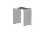 Steinberg Hocker 4307000G 400x300x430mm, aus MineoStone, hellgrau
