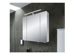 Pelipal Serie 4005 Spiegelschrank 992.819.002 Weiß Hochglanz, LED-Aufsatzleuchte, 90x70,3x17 cm, chrom