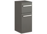 Pelipal Serie 4005 Unterschrank 992.123.040 1-Türig, 30x73x33 cm, Lack Steingrau Hochglanz/Quarzgrau Hochglanz Select, Griff chrom