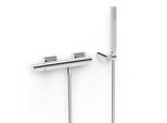 Tres Project-tres Duscharmatur 21116701 Aufputz, mit Brause-Set, Stabhandbrause, Chrom