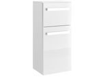 Pelipal Serie 4005 Unterschrank 992.113.040 1-türig, 30x73x33 cm, Lack Polarweiß Hochglanz/Weiß Hochglanz Select, Griff chrom