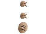 hansgrohe AXOR One Thermostatmodul 48712300 Unterputz, 2 Verbraucher, mit Kreuzgriff, polished red gold