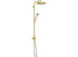 hansgrohe AXOR One Duschsystem mit Thermostat und Duschkopf 280 48796950 Unterputz-Fertigmontageset, 1 Strahlart , 12 l/min, brushed brass