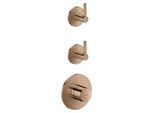 hansgrohe AXOR One Thermostatmodul 48722300 Unterputz, 2 Verbraucher, mit Hebelgriff, polished red gold