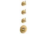 hansgrohe AXOR One Thermostatmodul 48723990 Unterputz, 3 Verbraucher, mit Hebelgriff, polished gold optic