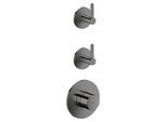 hansgrohe AXOR One Thermostatmodul 48722330 Unterputz, 2 Verbraucher, mit Hebelgriff, polished black chrome