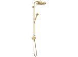 hansgrohe AXOR One Duschsystem mit Thermostat und Duschkopf 280 48796250 Unterputz-Fertigmontageset, 1 Strahlart, 12 l/min, brushed gold optic