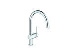 Grohe Minta Küchenarmatur 3291800E EcoJoy, herausziehbarer Mousseur, chrom