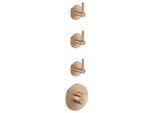 hansgrohe AXOR One Thermostatmodul 48723310 Unterputz, 3 Verbraucher, mit Hebelgriff, brushed red gold