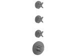 hansgrohe AXOR One Thermostatmodul 48713340 Unterputz, 3 Verbraucher, mit Kreuzgriff, brushed black chrome