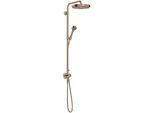 hansgrohe AXOR One Duschsystem mit Thermostat und Duschkopf 280 48796300 Unterputz-Fertigmontageset, 1 Strahlart , 12 l/min, polished red gold