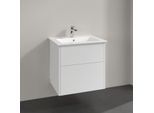 Villeroy & Boch Finero Waschtischunterschrank S00501DHR1 inklusive Waschtisch, Glossy White, 2 Auszüge