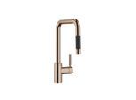 Dornbracht META Square Pull-down Küchenarmatur 33870861-42 herausziehbar, mit Brausefunktion, Ausladung 240mm, Bronze gebürstet