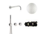 Herzbach MODUL7 Thermostat-Set T-RB250 70.702711.1.09 Wandarm Regenbrause 250mm Edelstahl