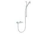Kludi Logo Shower-Duo 6857505-00 mit Thermostat Brausearmatur, Wandstange 600mm, chrom