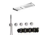 Herzbach MODUL7 PUSH-Thermostat-Set P-MU2 70.703713.1.09 537x165mm Multi 2 Edelstahl