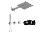 Herzbach MODUL7 Thermostat-Set T-TF2 70.703721.1.09 TWIN FLOW Edelstahl