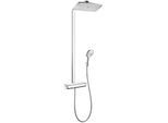 hansgrohe Raindance Select Showerpipe 27286400 E360 1Jet, weiß chrom, mit Brausearm 380 mm