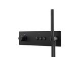 Steinberg Serie 390 Sensual Rain Fertigmontageset 39042322S UP-Thermostat, 3/4", Abdeckplatte eckig, für 3 Verbraucher, Matt Black